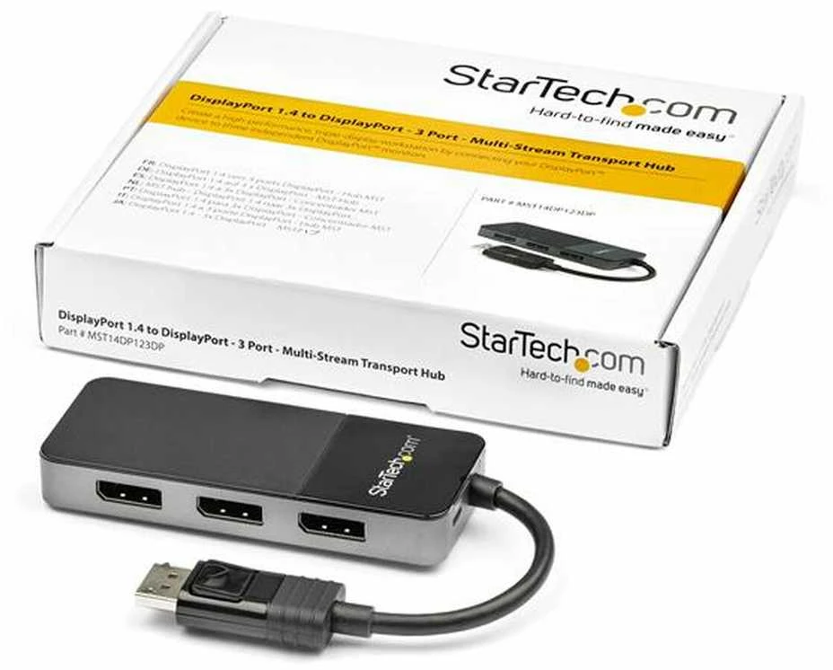 StarTech 3 PORT DISPLAYPORT 1.4 MST HUB/3 X 4K - FOR WINDOWS - DP 1.4
