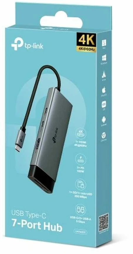 TP-LINK UH7020C USB tipo C 7 prievadų šakotuvas | TP-LINK
