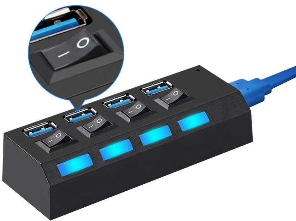 Fusion USB šakotuvas 4x USB 3.0 juodas