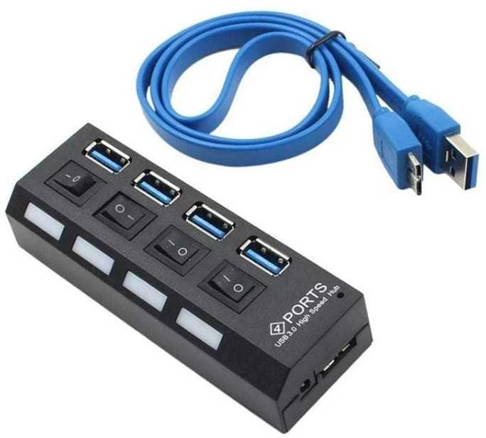 Fusion USB šakotuvas 4x USB 3.0 juodas