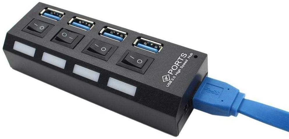 Fusion USB šakotuvas 4x USB 3.0 juodas