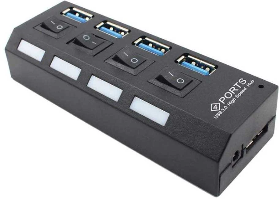 Fusion USB šakotuvas 4x USB 3.0 juodas