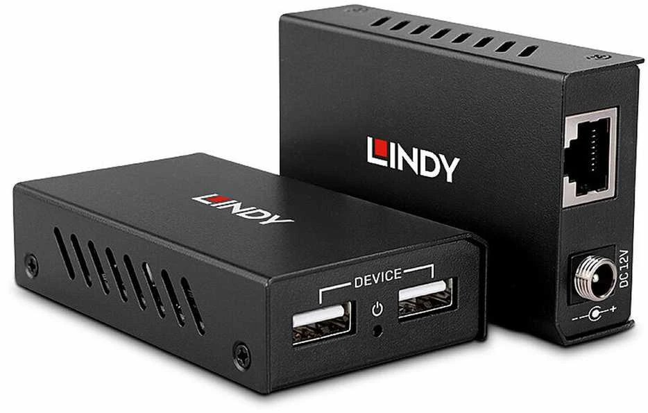 Lindy USB Prailginimo Laidas - 100m 2 Port USB 2.0 Cat. 6 Prailginimo Laidas 480Mbps