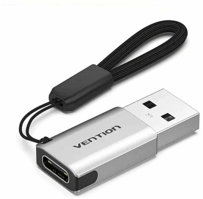 „Vention“ USB 3.0 kišeninis į USB-C kišeninį adapteris, pilko aliuminio lydinio tipo