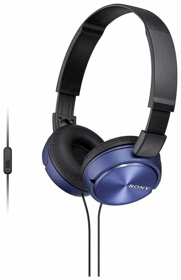Laidinės ausinės Sony MDR-ZX310AP, juodos/mėlynos spalvos