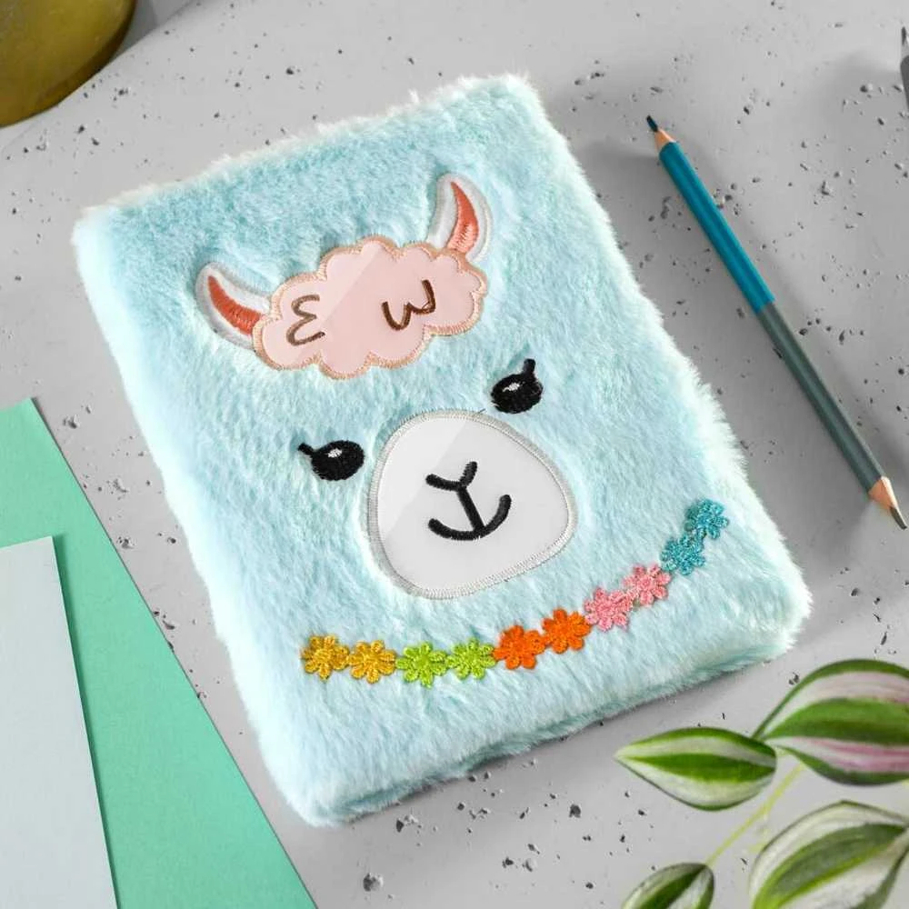 Užrašų knygelė "Lama" su kailiu