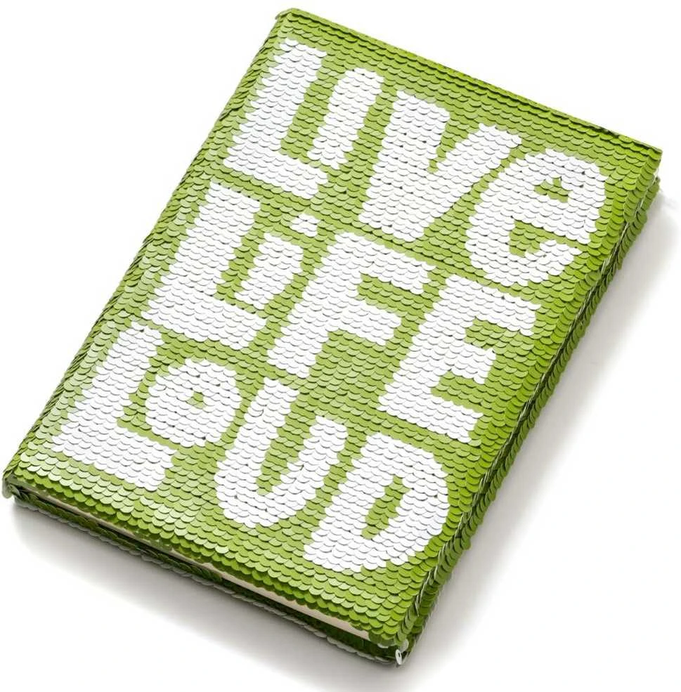 Užrašų knygelė LIVE LIFE LOUD su blizgučiais