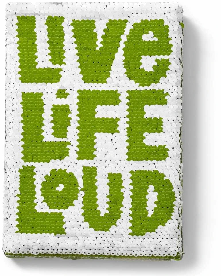 Užrašų knygelė LIVE LIFE LOUD su blizgučiais