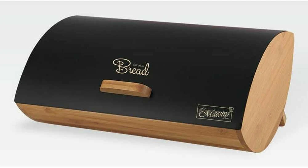 Maestro MR-1775-Juodas bread box Other Juodas, Wood Bamboo, Metal