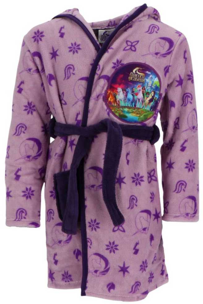 Vaikiškas chalatas „Vienaragis Violetinė Academy“ 5-6 metų vaikams / 110-116 cm
