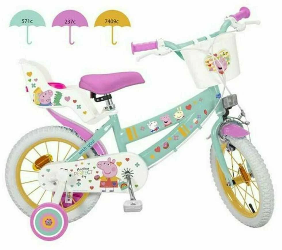 Vaikiškas Dviratis - TOIMSA Peppa Pig 16", Rožinis