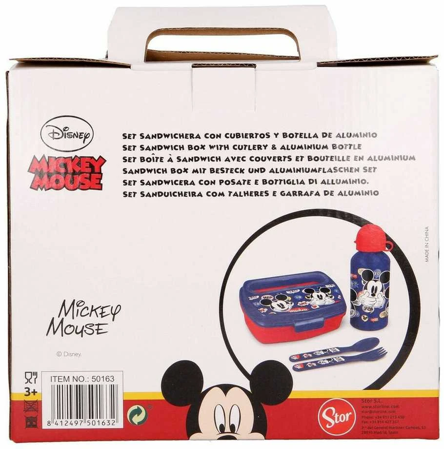 Mickey Mouse - Priešpiečių dėžutė set, 400ml water bottle, cutlery