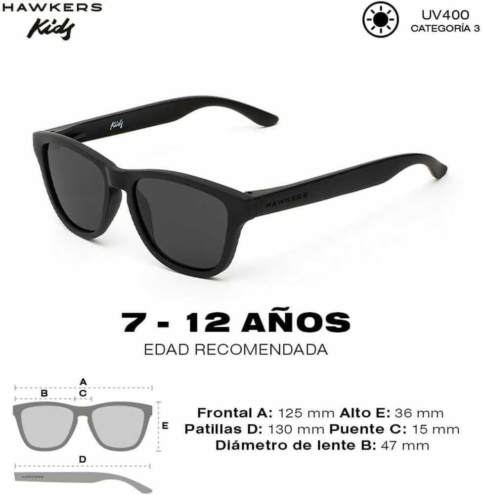 Hawkers ONE KIDS DARK #carbon juodas 1 u