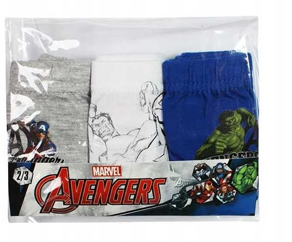 Vaikiški apatiniai „Avengers“ (3 vnt./pakuotė, 2/3 metai)