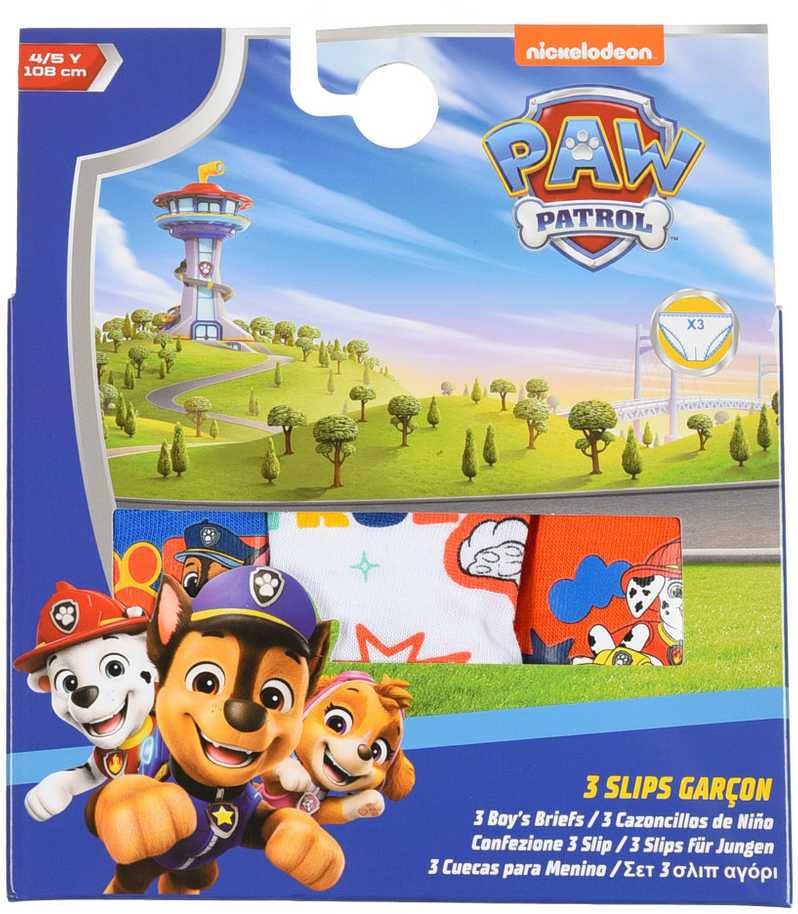 Vaikiški apatiniai, kelnaitės „Paw Patrol“ (3 vnt./pakuotė), 5/6 metai