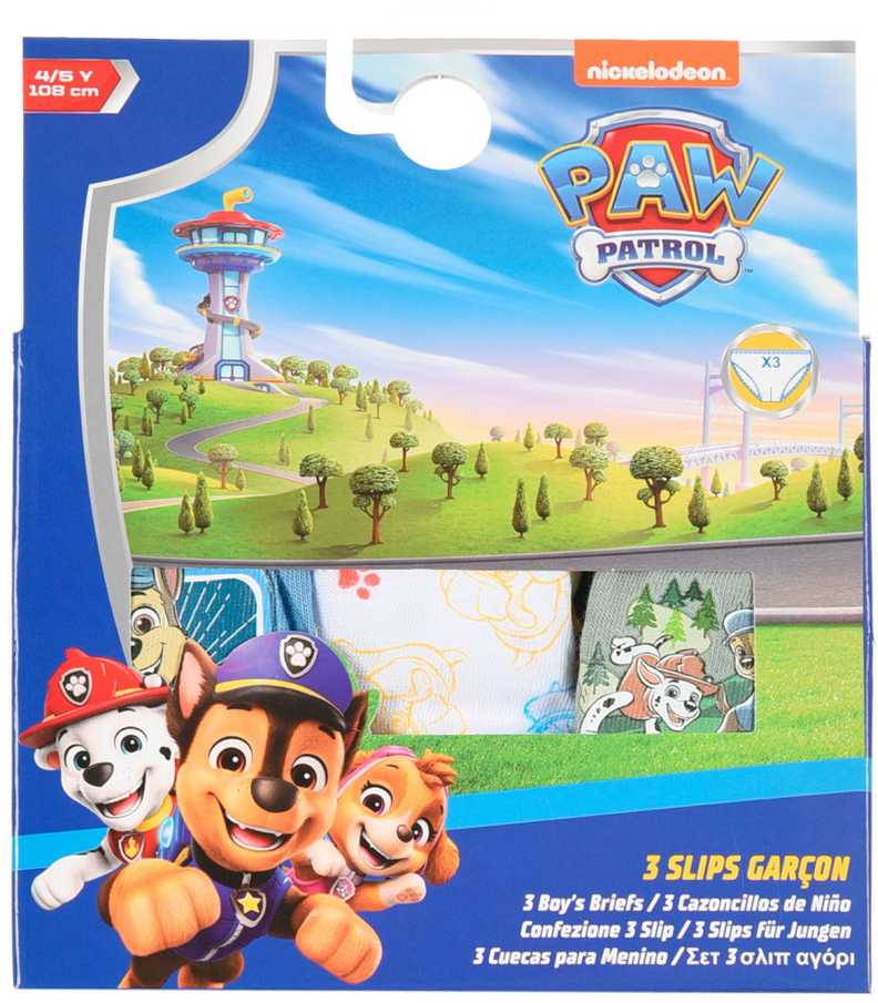 Vaikiški apatiniai „Paw Patrol Forest“, 3 vnt. pakuotėje, 3-4 metai / 98-104 cm
