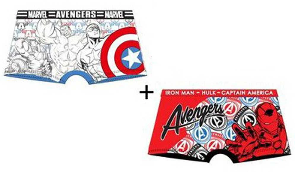 Vaikiški bokseršortai „Avengers“, 2 vnt. pakuotėje, 6/8 metų