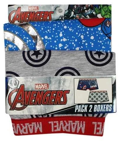 Vaikiški bokseršortai „Avengers“, 2 vnt. pakuotėje, 6/8 metų