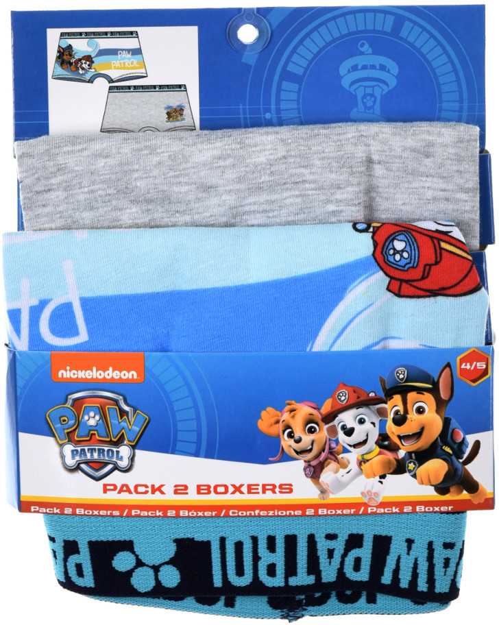 Vaikiški bokseršortai „Paw Patrol“ (2 vnt./pakuotė, 2/3 metai)