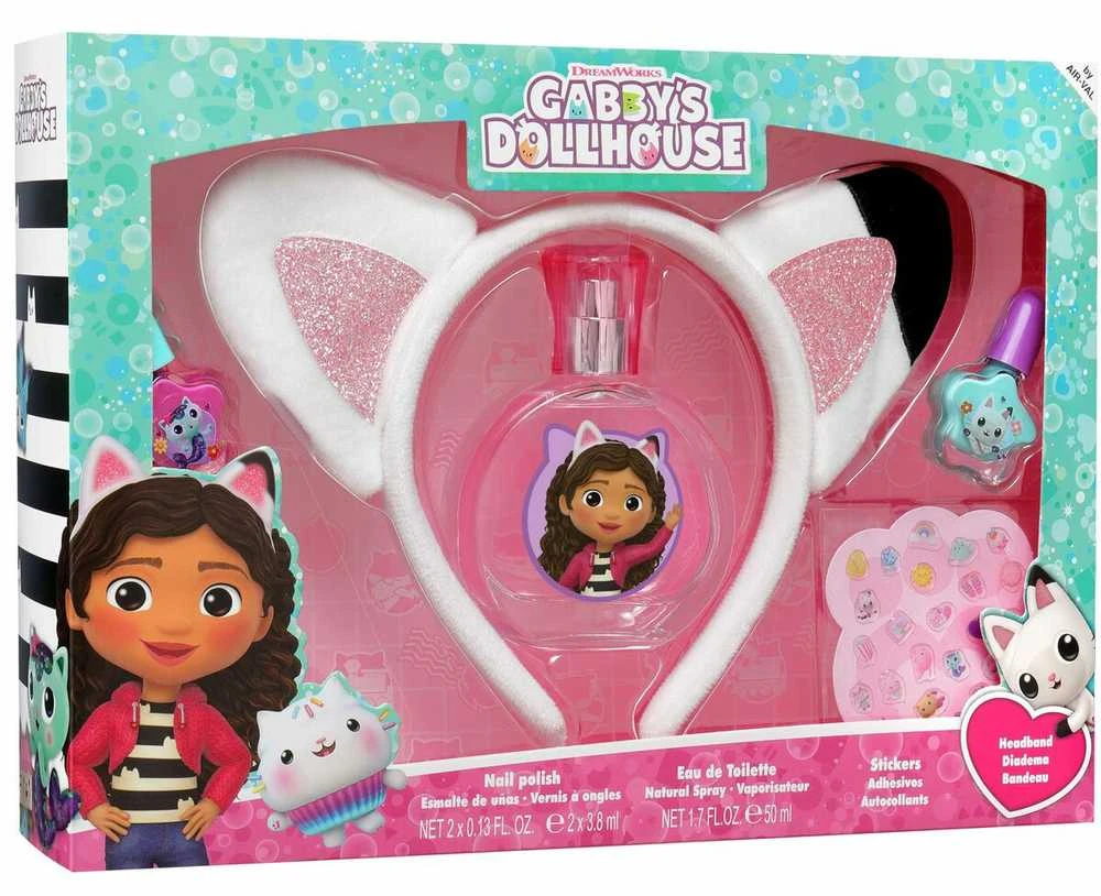 „Cartoon Netflix Gabby's Dollhouse“ tualetinio vandens purškiklis, 50 ml rinkinys, 5 dalys