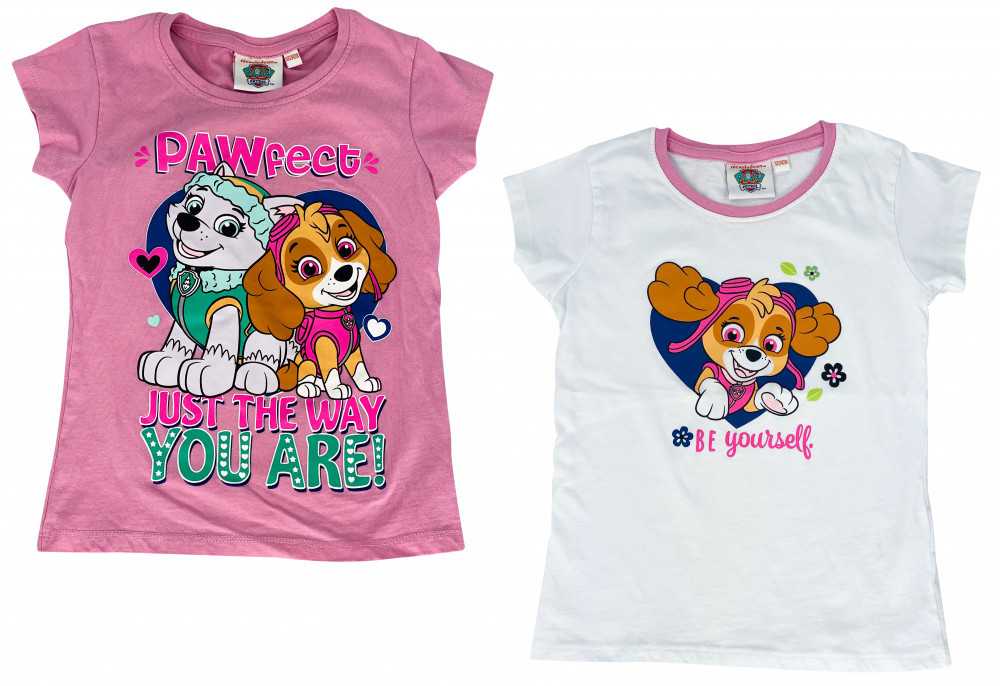 Vaikiški trumpų rankovių marškinėliai „Paw Patrol“, dviejų dalių komplektas, 98/104 cm