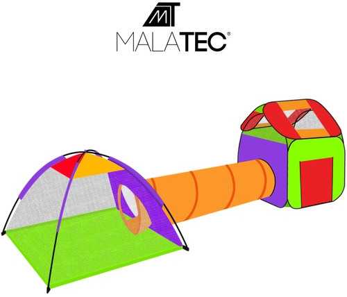 Malatec Palapinė vaikams NAMELIS + tunel + 200szt piłek
