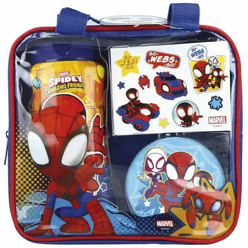 Marvel Cartoon Lorenay Spiderman Bolsa De Baño Tatuajes Gel, 300 ml