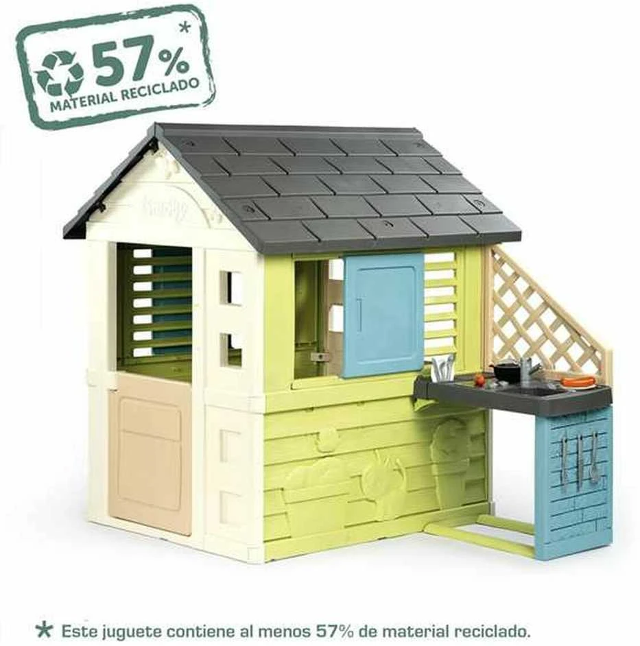 SMOBY Life lauko namelis PRETTY su virtuvėle ir 17 priedų