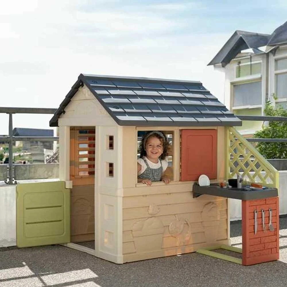 Lauko žaidimų namelis su virtuvėle Smoby Life Nature (7600810739)