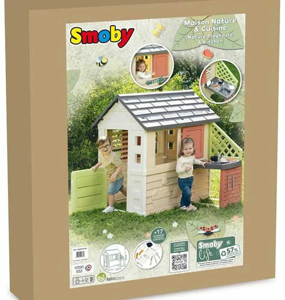 Lauko žaidimų namelis su virtuvėle Smoby Life Nature (7600810739)