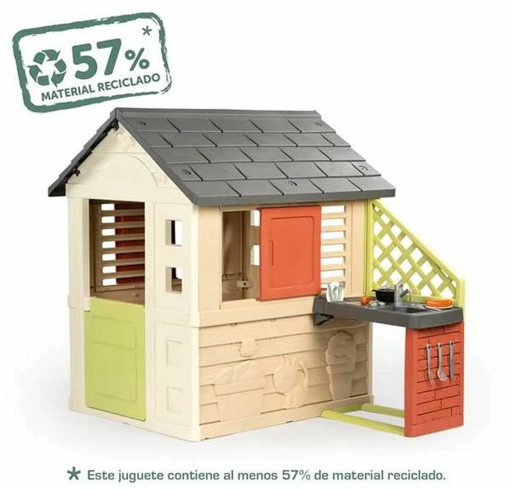 Lauko žaidimų namelis su virtuvėle Smoby Life Nature (7600810739)