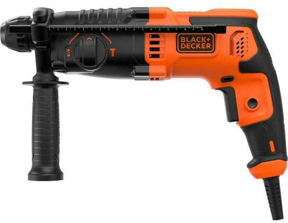 Black & Decker Perforatorius SDS+ smūginis gręžtuvas, 650 W, 1,4 J smūginis, 3 veikimo režimai, nešiojimo dėklas