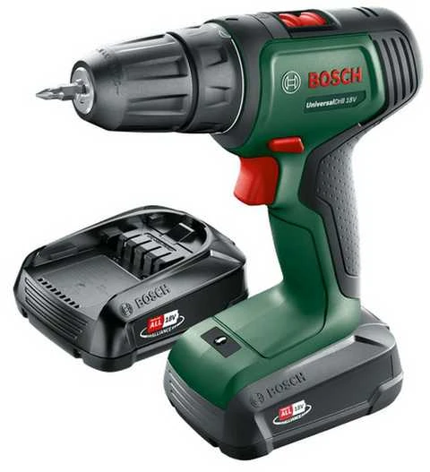 Bosch Universal Drill 18V (2x1,5) Akumuliatorinis dviejų greičių gręžtuvas - suktuvas