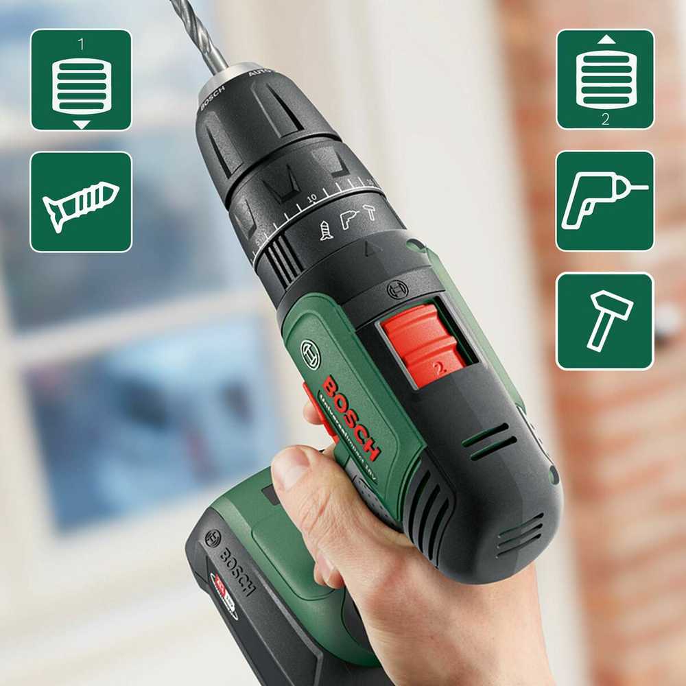 Bosch UniversalImpact18 (2x1,5) Akum.smūginis gręžtuvas