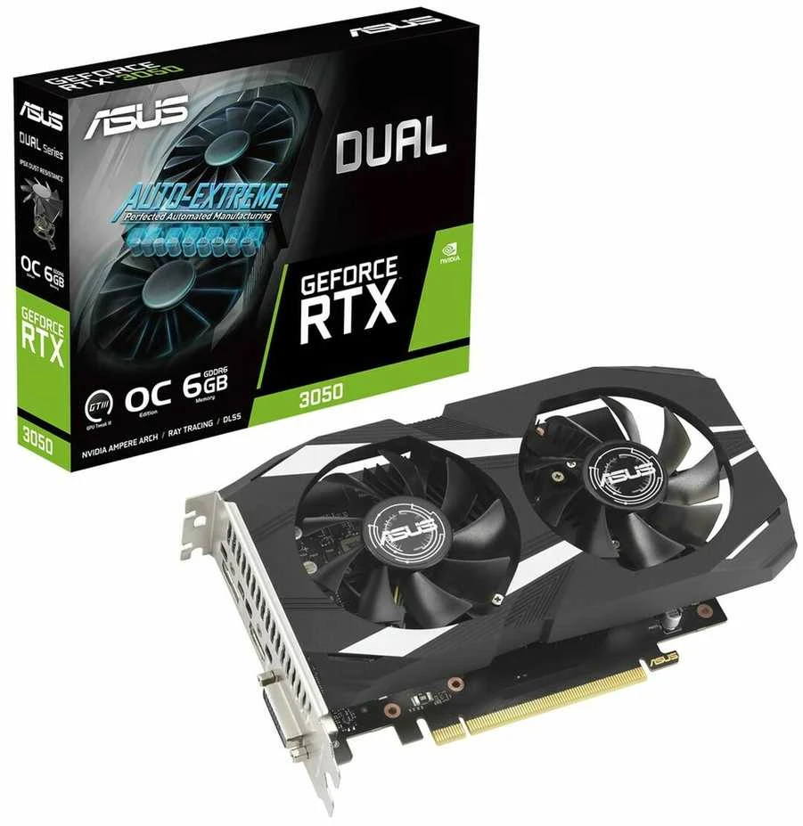 Vaizdo plokštė ASUS Dual GeForce RTX 3050 OC Edition 6GB GDDR6
