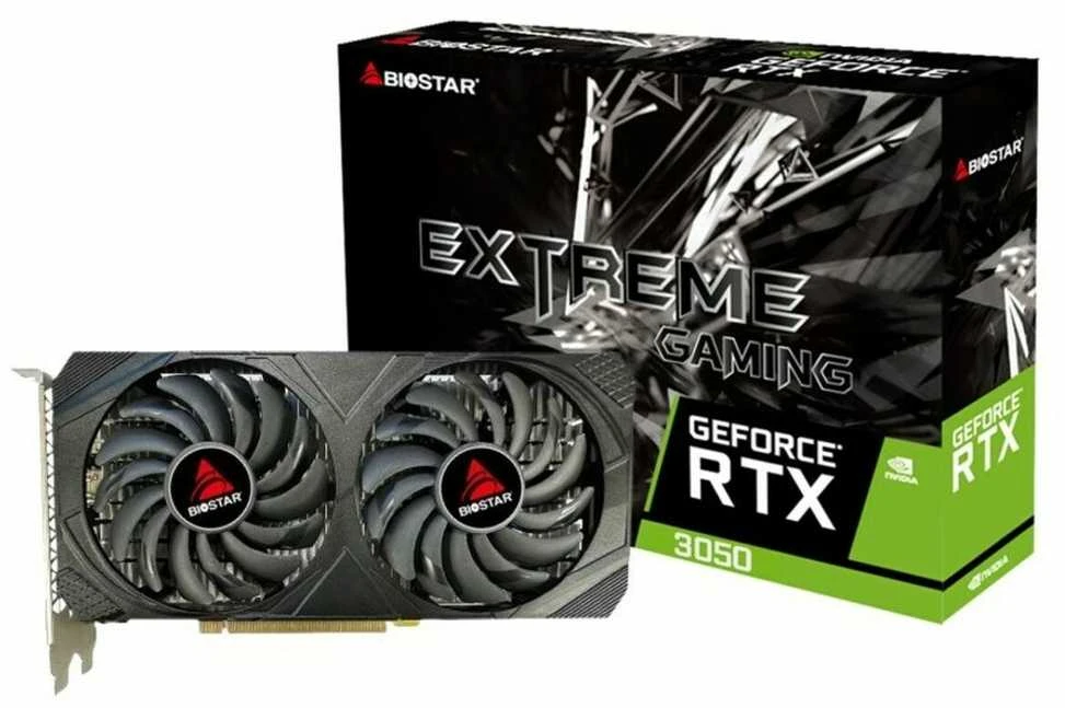 BIOSTAR GeForce RTX 3050 6GB vaizdo plokštė