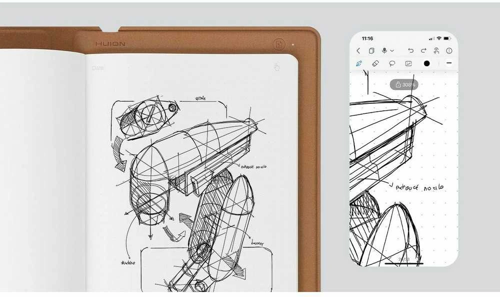 Bevielė grafinė planšetė HUION Note X10