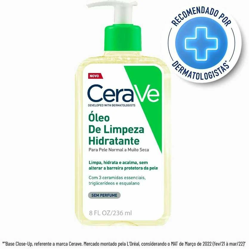 Drėkinamasis putojantis prausimosi aliejus Cerave Hydrating Foaming Oil, 236 ml