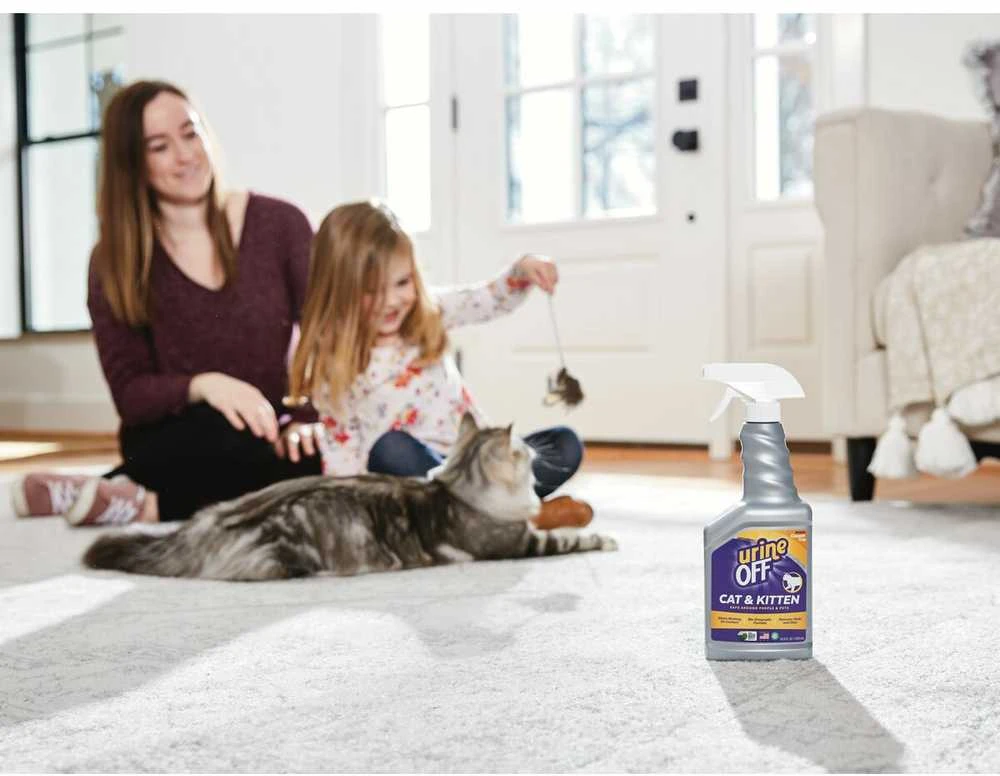 Urine Off urineOFF katėms ir kačiukams – šlapimo dėmių valiklis purškiklis – 500 ml