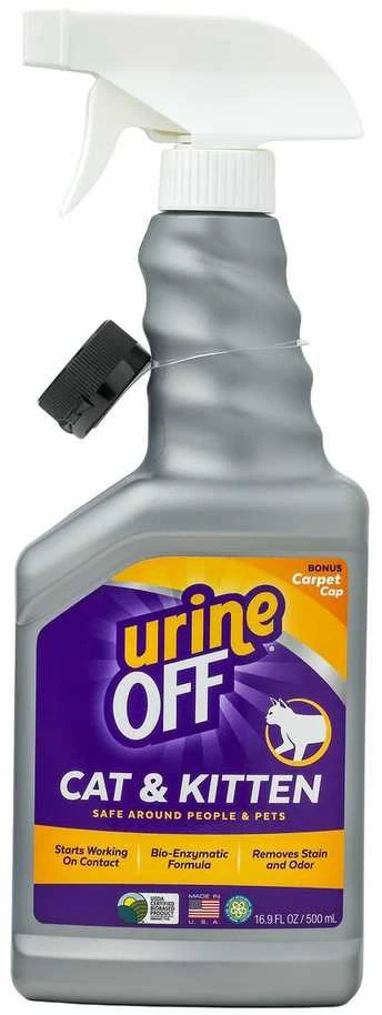Urine Off urineOFF katėms ir kačiukams – šlapimo dėmių valiklis purškiklis – 500 ml