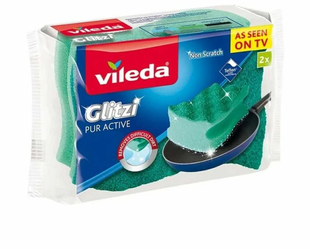 Profiliuota kempinė Vileda Glitz Pur Active 2vnt