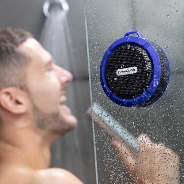 Vandeniui atsparus nešiojamas belaidis garsiakalbis DropSound InnovaGoods