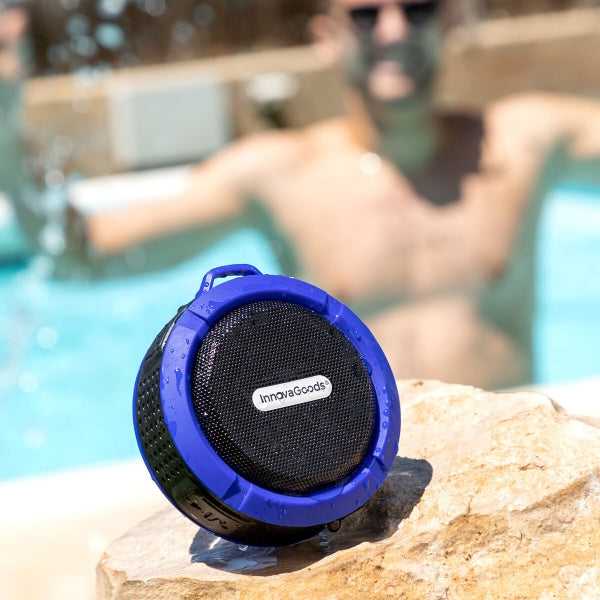 Vandeniui atsparus nešiojamas belaidis garsiakalbis DropSound InnovaGoods
