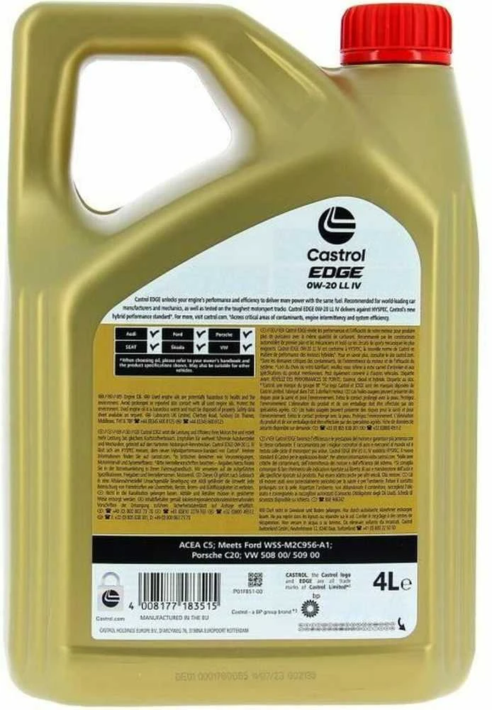 Variklinė alyva Castrol Edge 0W20 LL IV, 4L