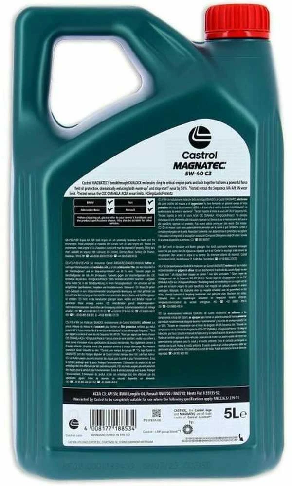 Castrol „Magnatec“ benzininio dyzelinio variklio alyva Castrol „Magnatec“ benzininis dyzelinas 5W40 5 l