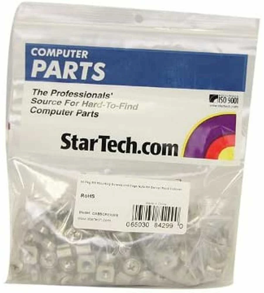 StarTech Rinkinys M5 varžtai/poveržlės/veržlės - 50 komplektų. Sidabrinė (CABSCREWM5)