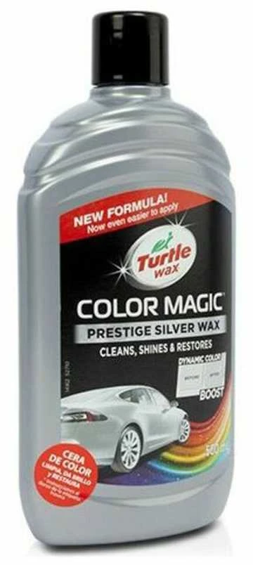 TURTLE WAX Color Magic Sidabrinis, polirolis, pilkas, 500 ml