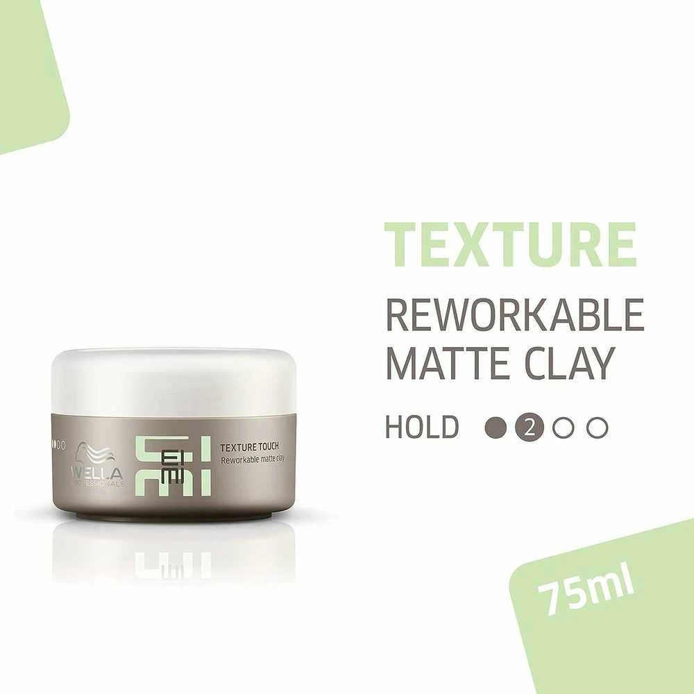 Formuojamasis matinis plaukų molis Wella Eimi Texture Touch (2) 75 ml