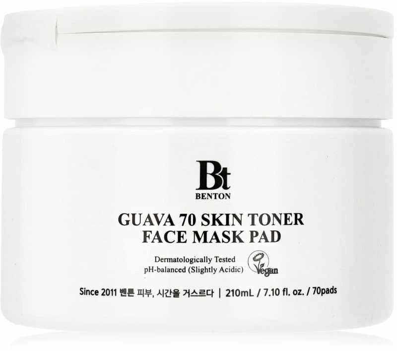 Benton Guava 70 Skin Toneris Face Mask Pad drėkinantys ir raminantys padeliai veidui, 70 vnt.
