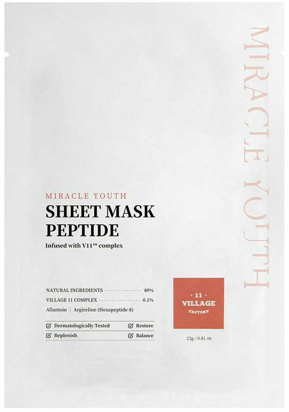 Village 11 Factory Village 11 MIRACLE YOUTH sheet mask peptide 23 gr